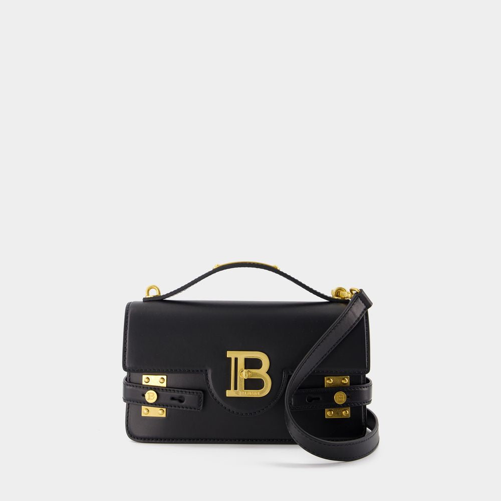 BALMAIN Mini B-Buzz Leather Shoulder Handbag