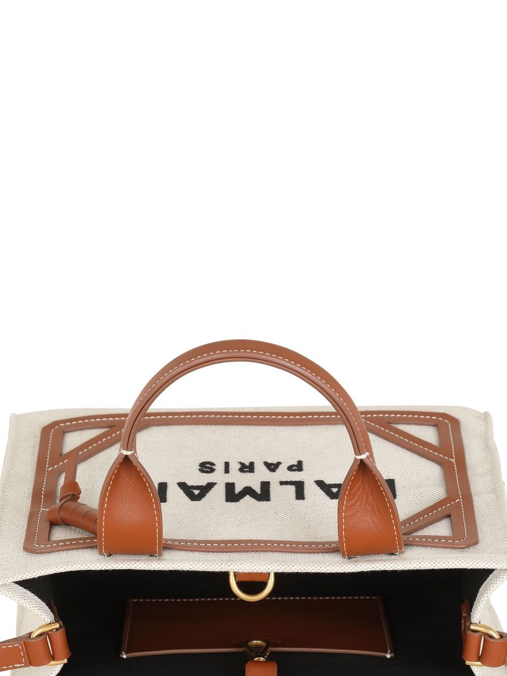 BALMAIN Mini Canvas Tote Handbag