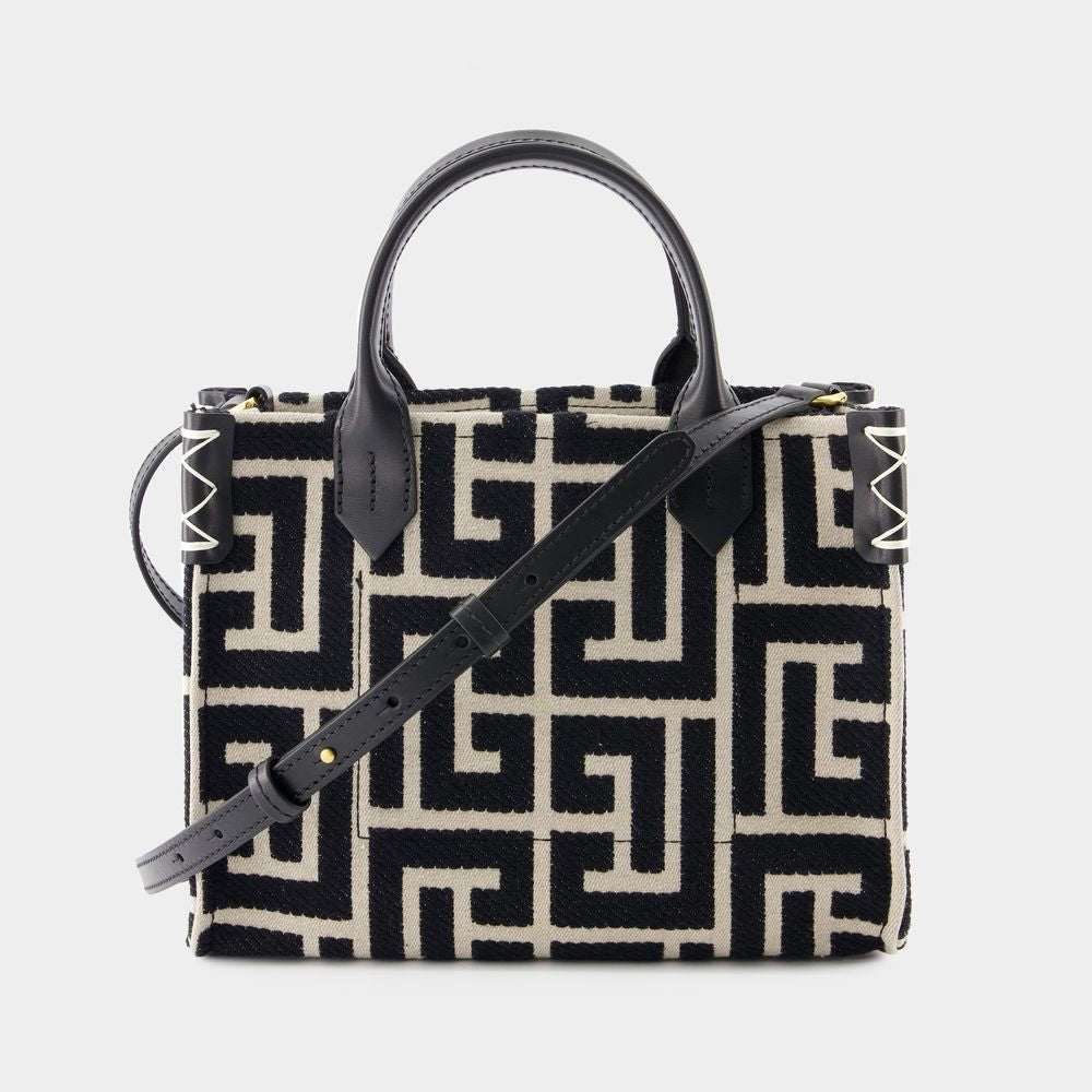 BALMAIN Monogram Jacquard Mini Tote Bag