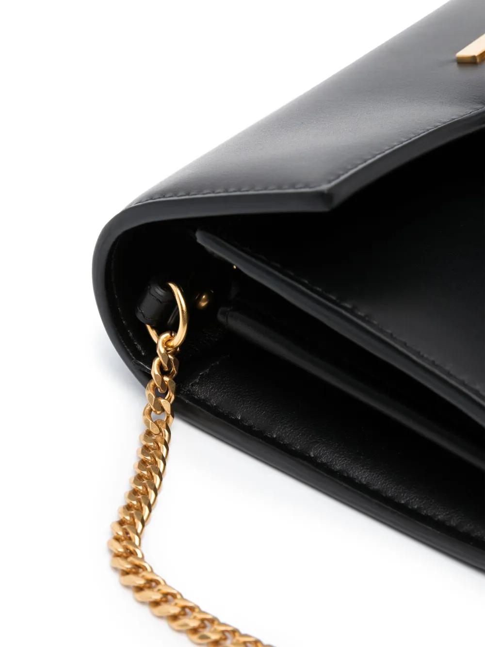 BALMAIN Mini Leather Wallet on Chain