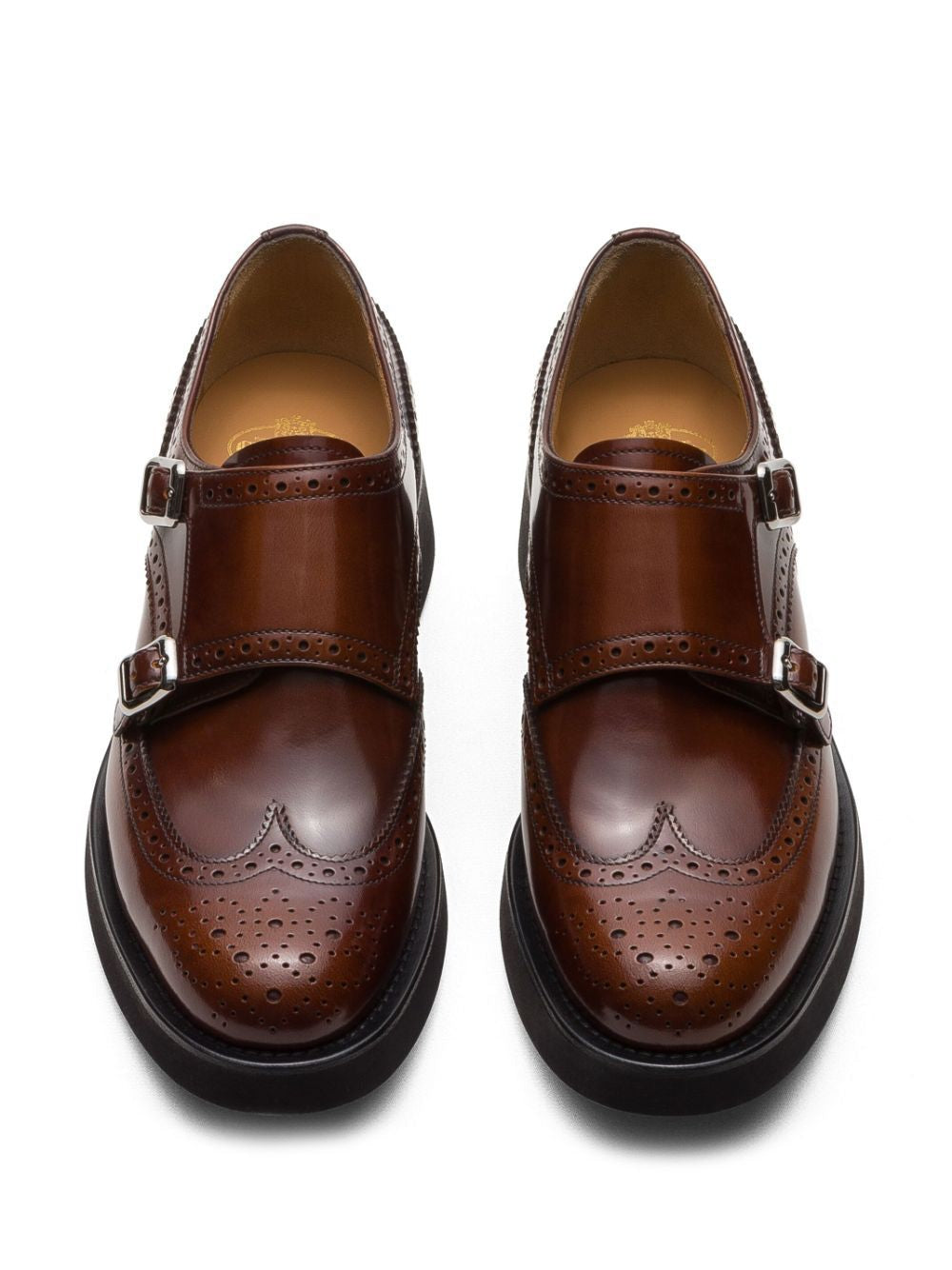 CHURCH'S Women’s Wool Loafers with Double Strap and Silver Buckles