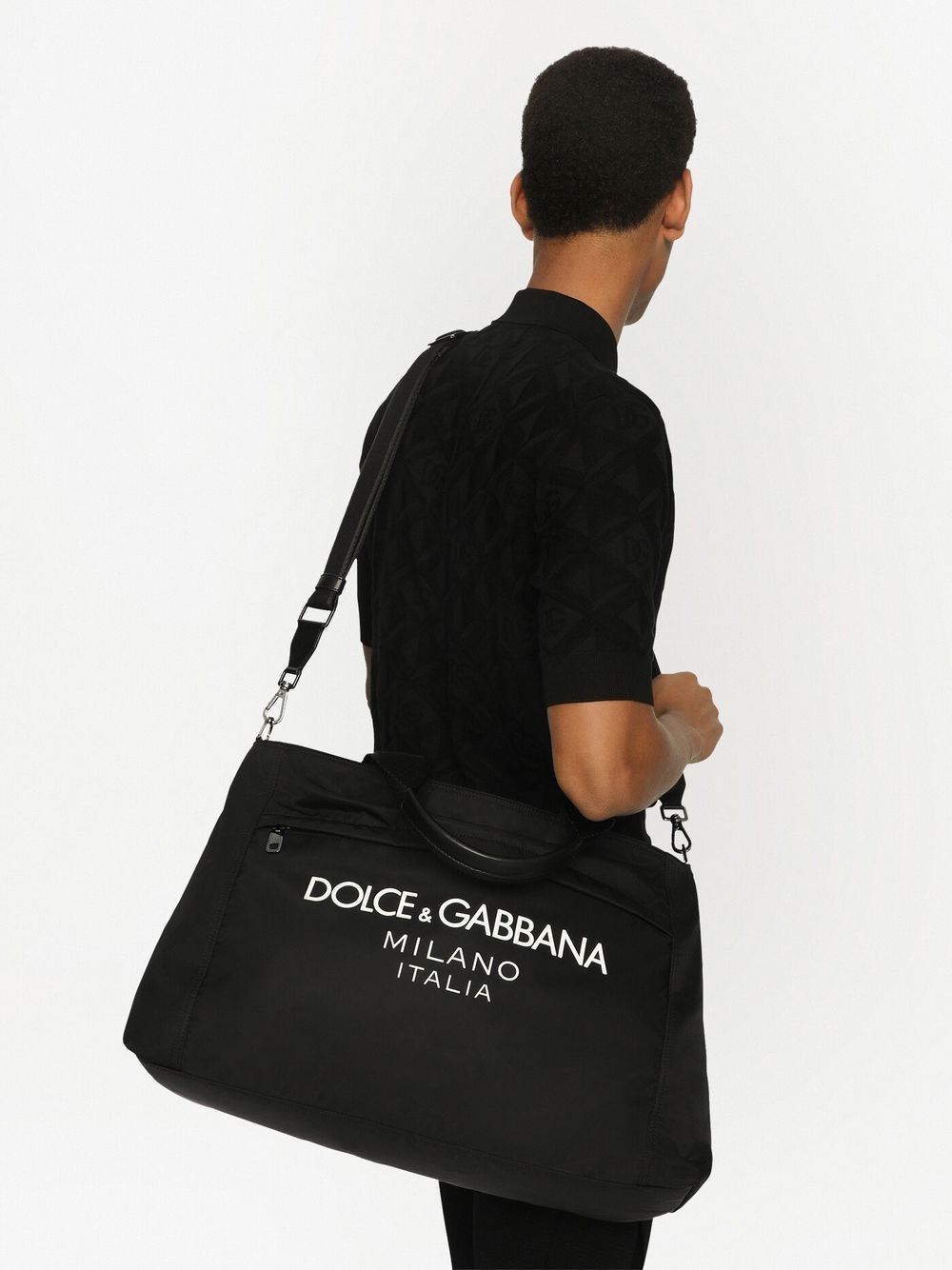 DOLCE & GABBANA Stylish Nylon Duffel Handbag for Men - FW25