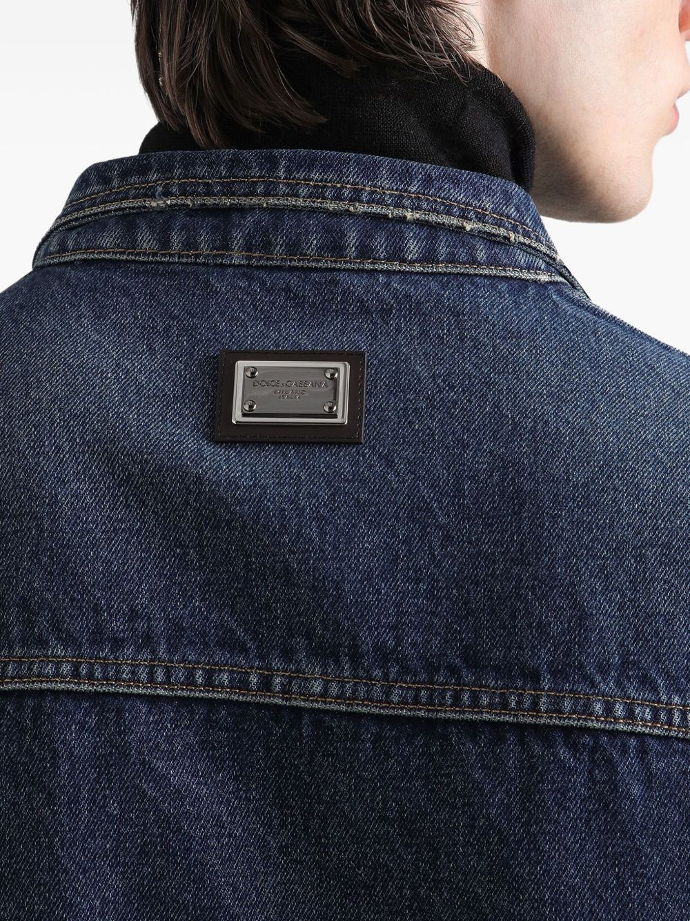 DOLCE & GABBANA Stylish High Collar Denim Jacket