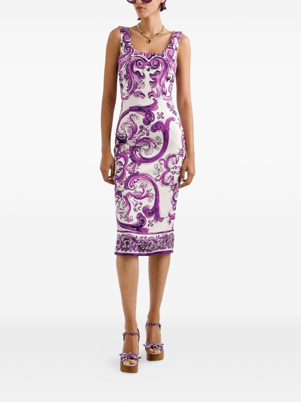 DOLCE & GABBANA Elegant Midi Sheath Dress for Women - FW25