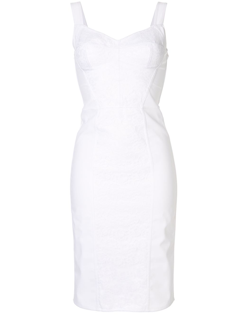 DOLCE & GABBANA Elegant Midi Corsetry Slip Dress