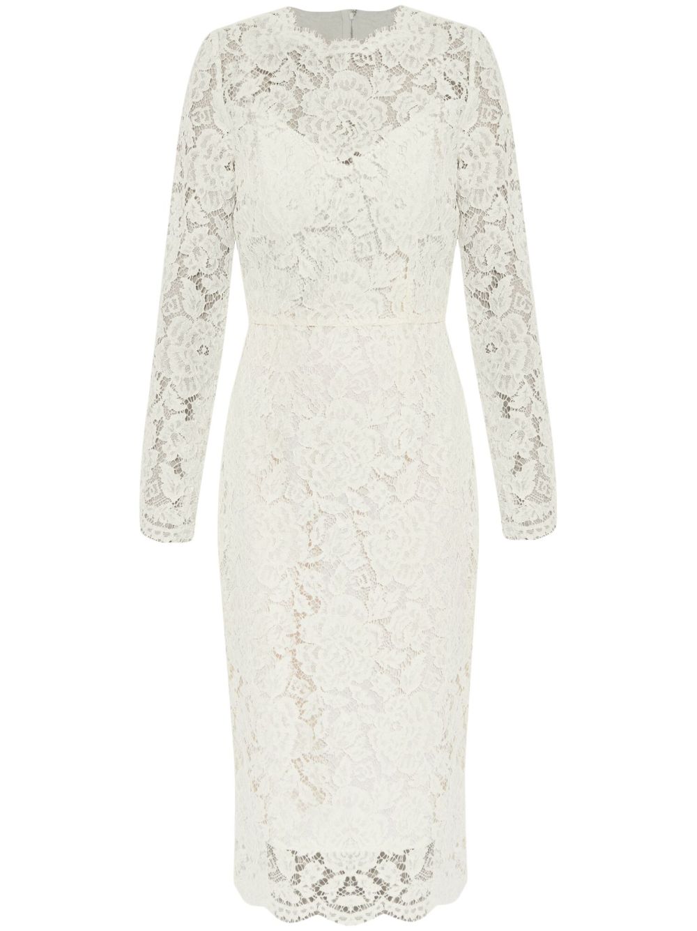 DOLCE & GABBANA Elegant Long-Sleeved Lace Midi Dress for Women