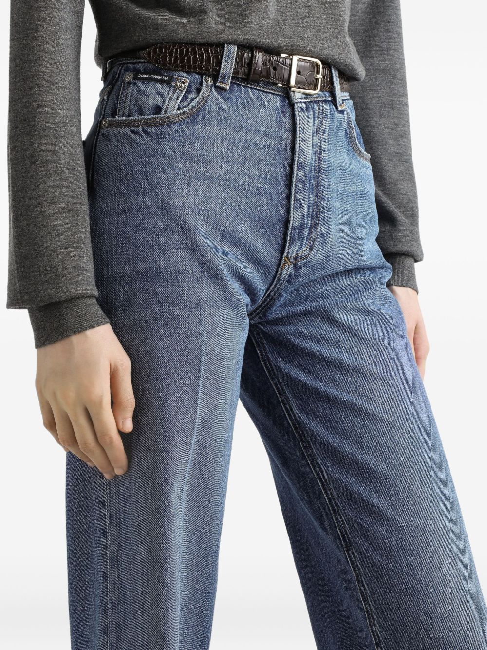 DOLCE & GABBANA High-Waisted Denim Cigarette Jeans for Women