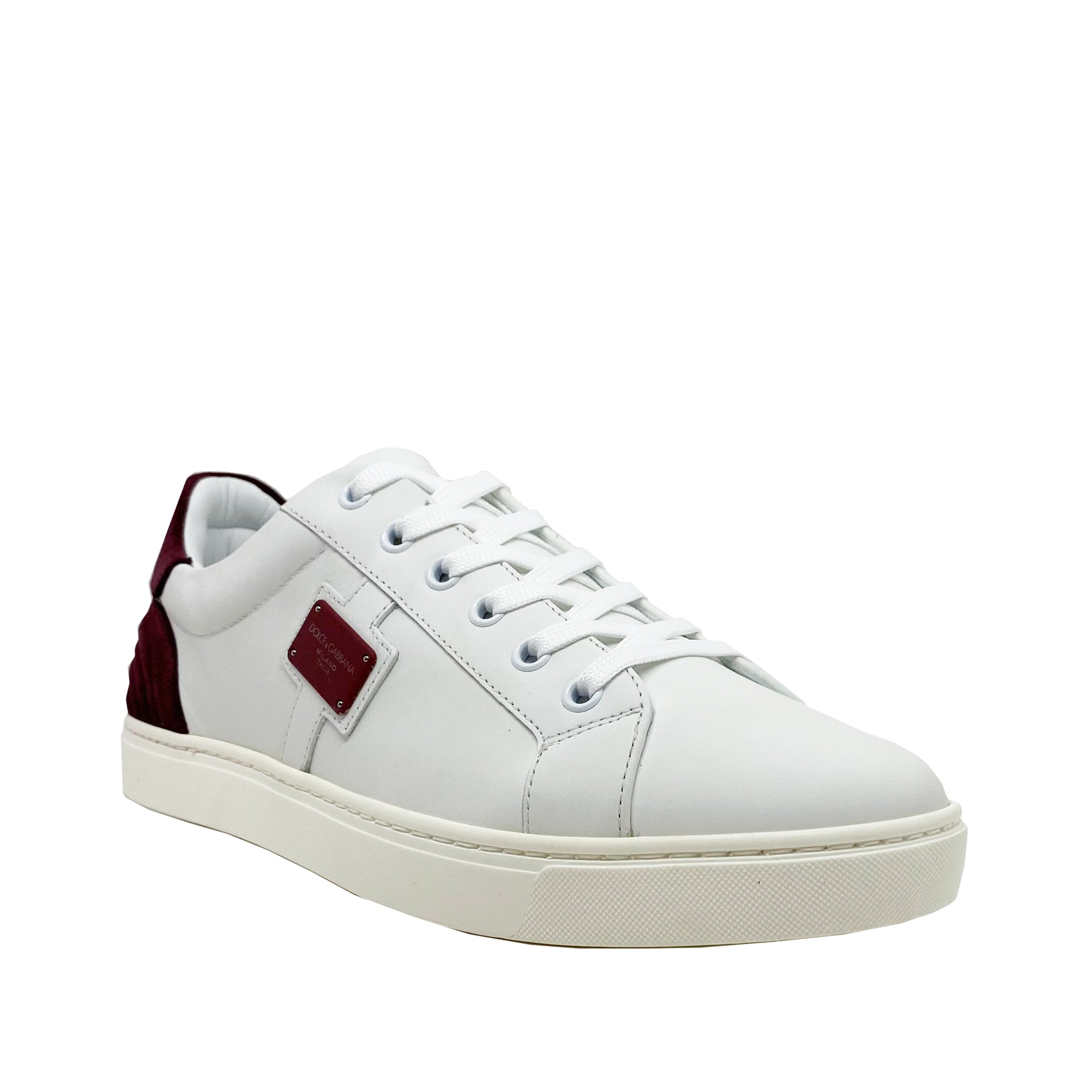 DOLCE & GABBANA Logo Leather Sneakers for Men - Spring Summer Collection