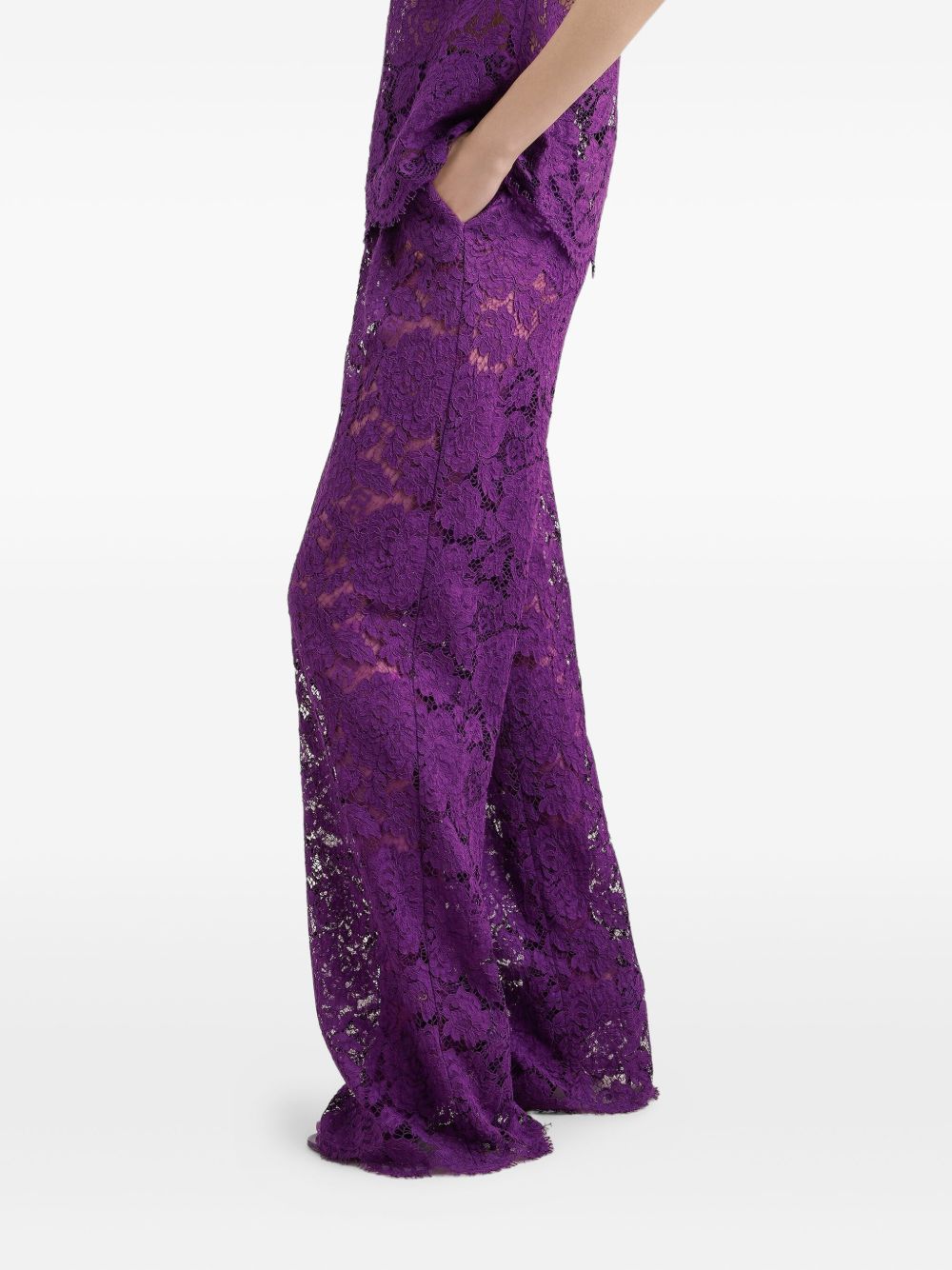 DOLCE & GABBANA Wide-Leg Trousers Size 40 IT