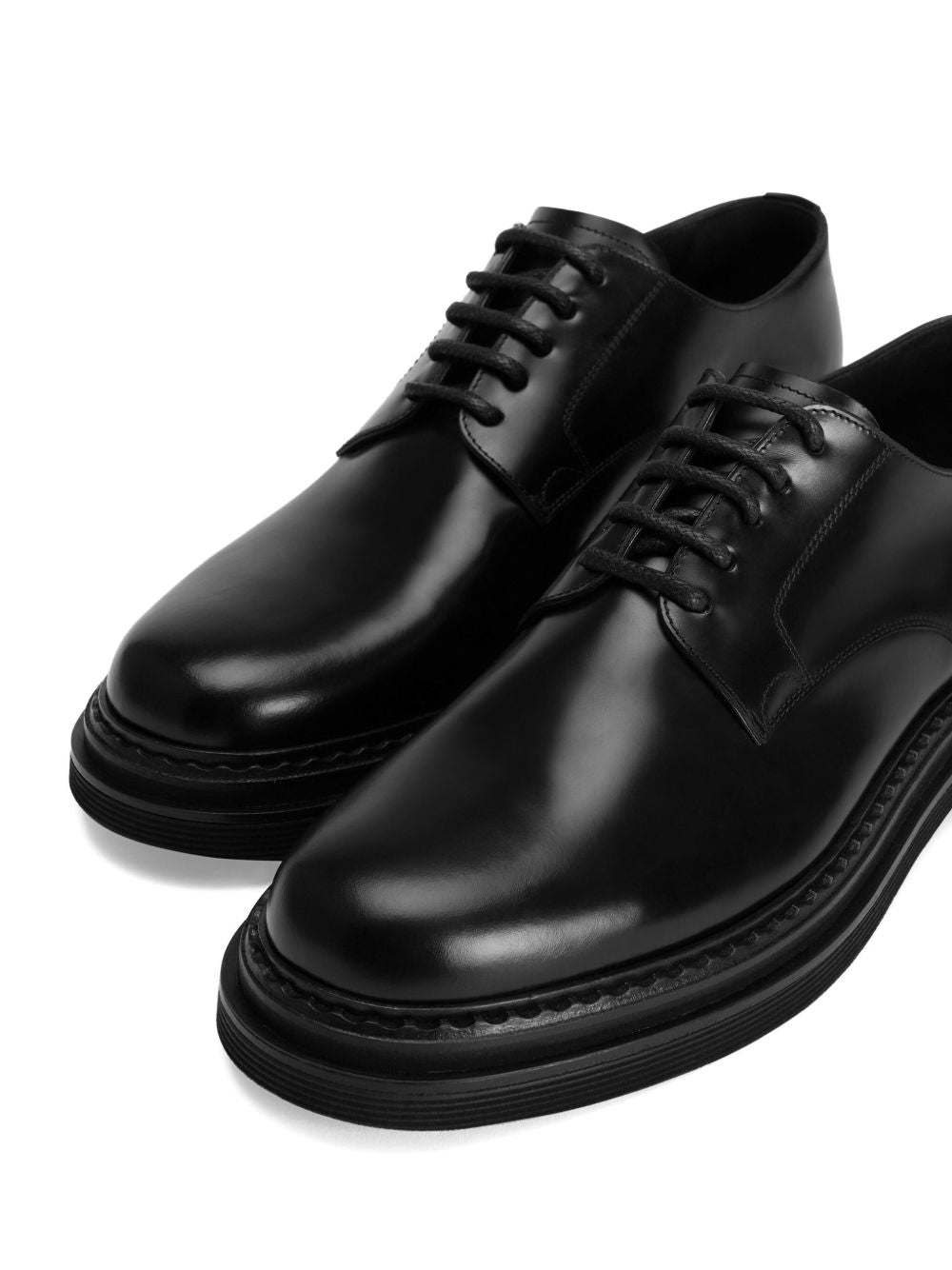 DOLCE & GABBANA Laced Leather Shoes for Men - Fall Winter Collection 2025