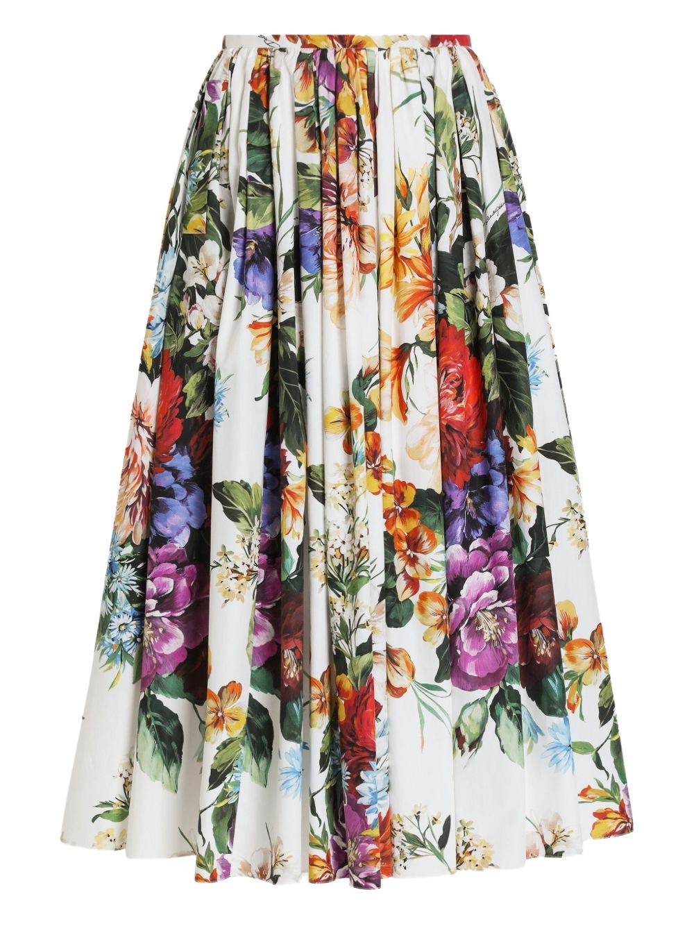 DOLCE & GABBANA Vibrant Floral Midi Skirt IT 40
