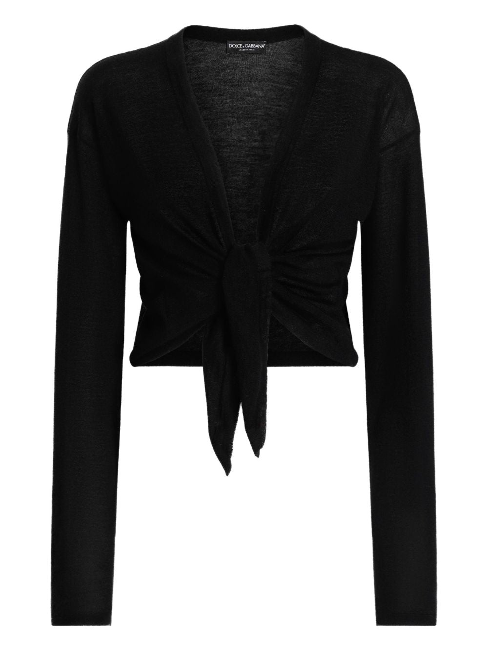 DOLCE & GABBANA Elegant V-Neck Cardigan with Front Knot - Size 40