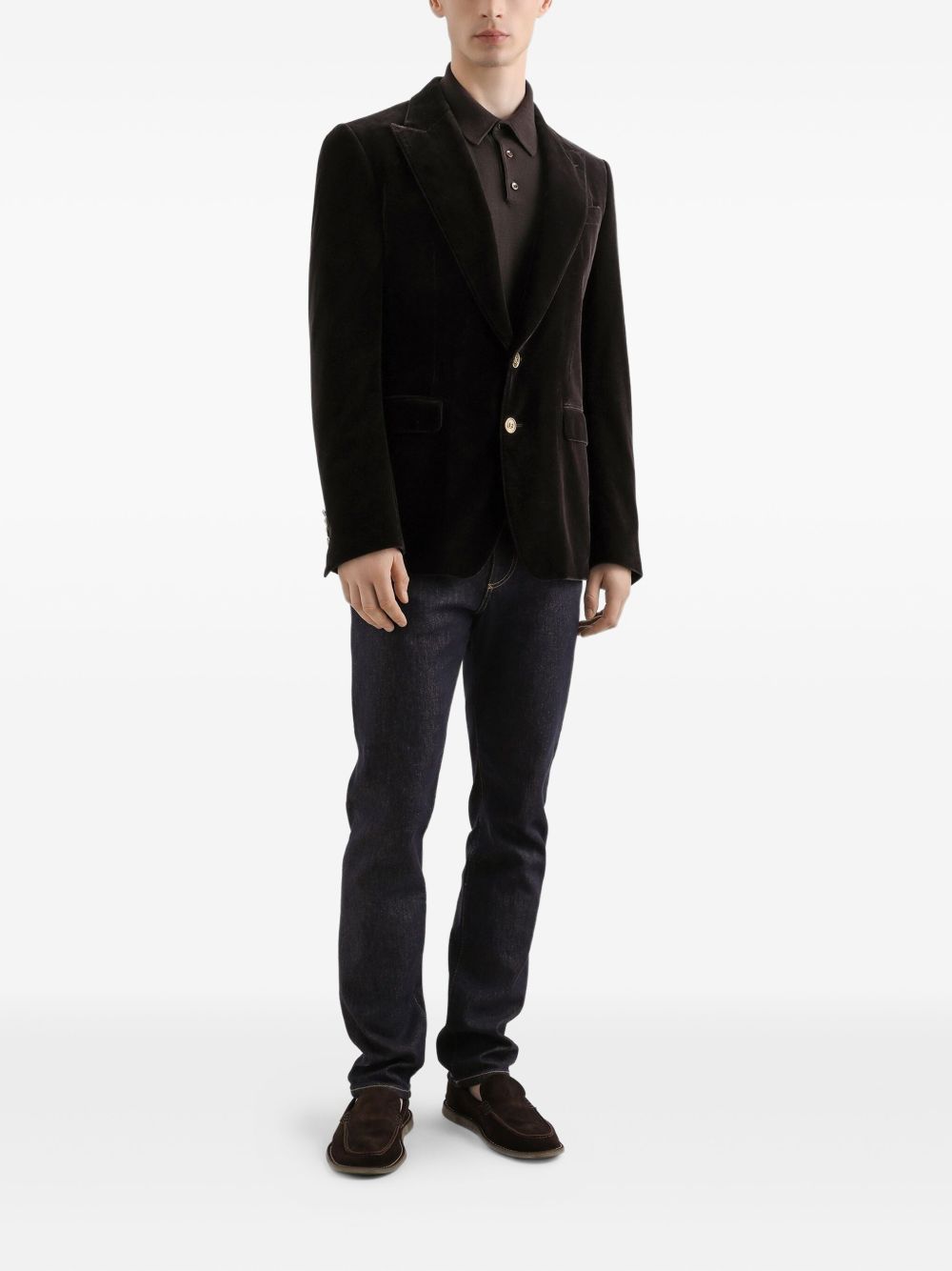 DOLCE & GABBANA Luxurious Cashmere Knit Polo for Men - FW25