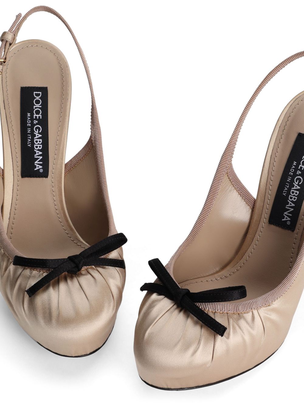 DOLCE & GABBANA Elevated Slingback Pumps with Bow Detail - 105mm Platform