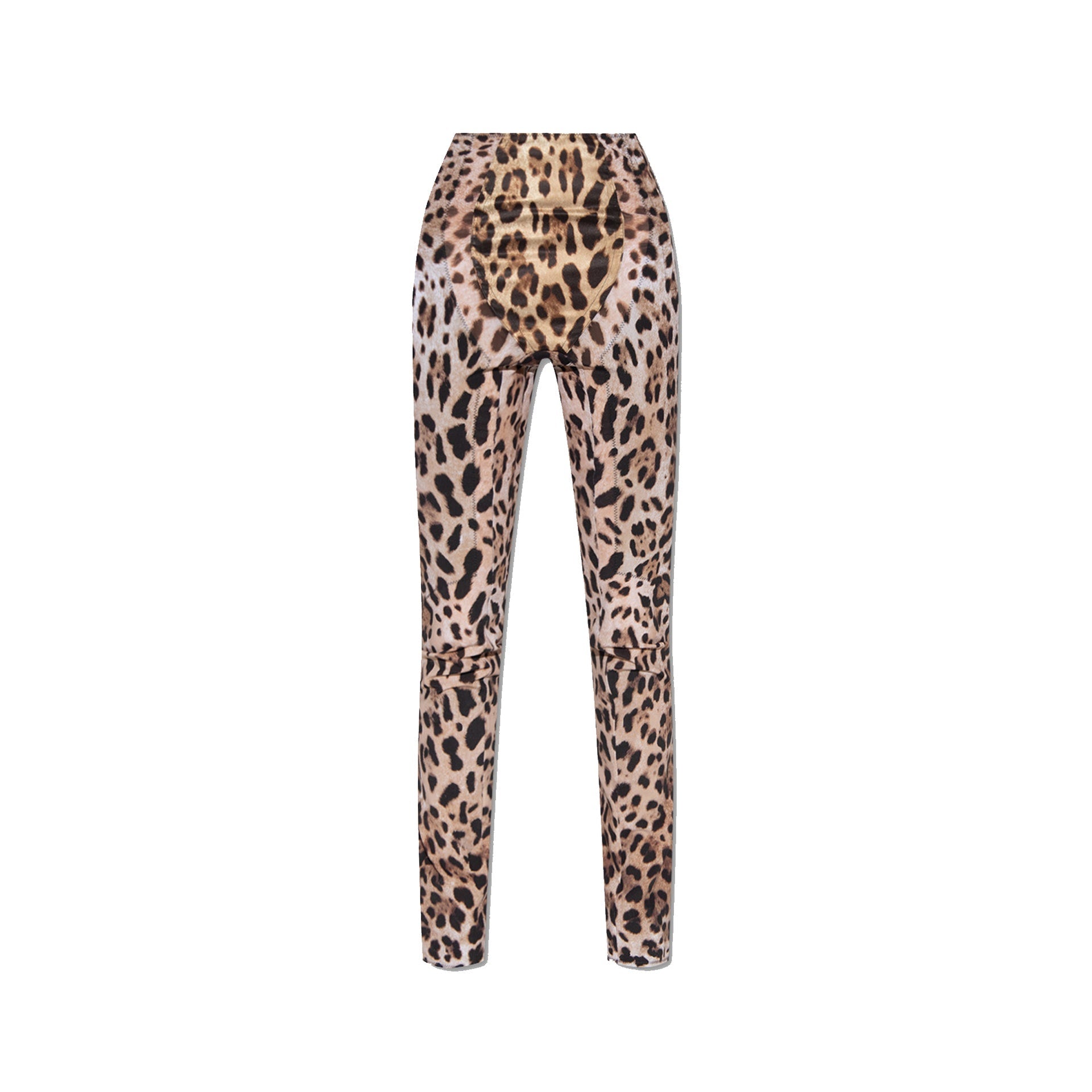 DOLCE & GABBANA Animal Motif Fitted Pants for Fall Winter