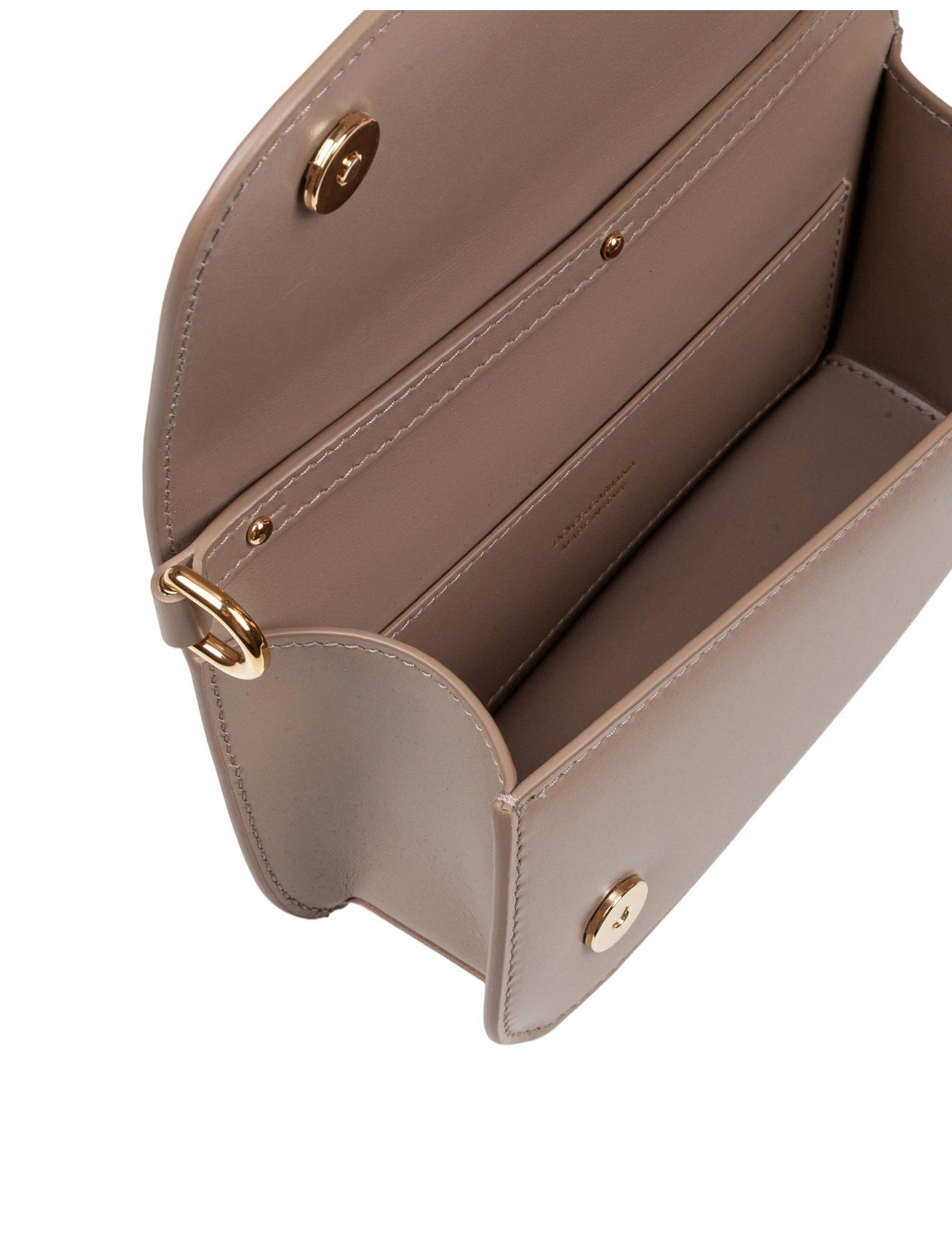 DOLCE & GABBANA Mini Leather Crossbody Handbag with Logo