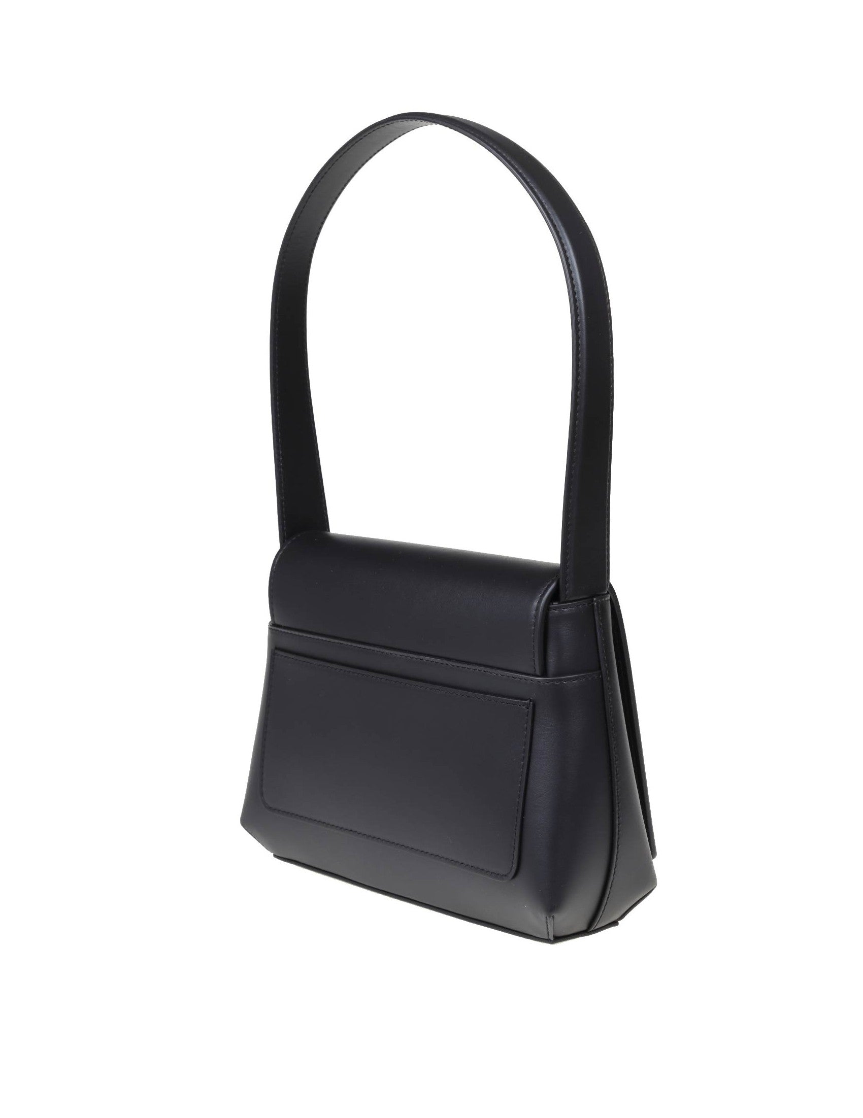 DOLCE & GABBANA Leather Shoulder Handbag with DG Logo - W23cm x H17.5cm x R7cm