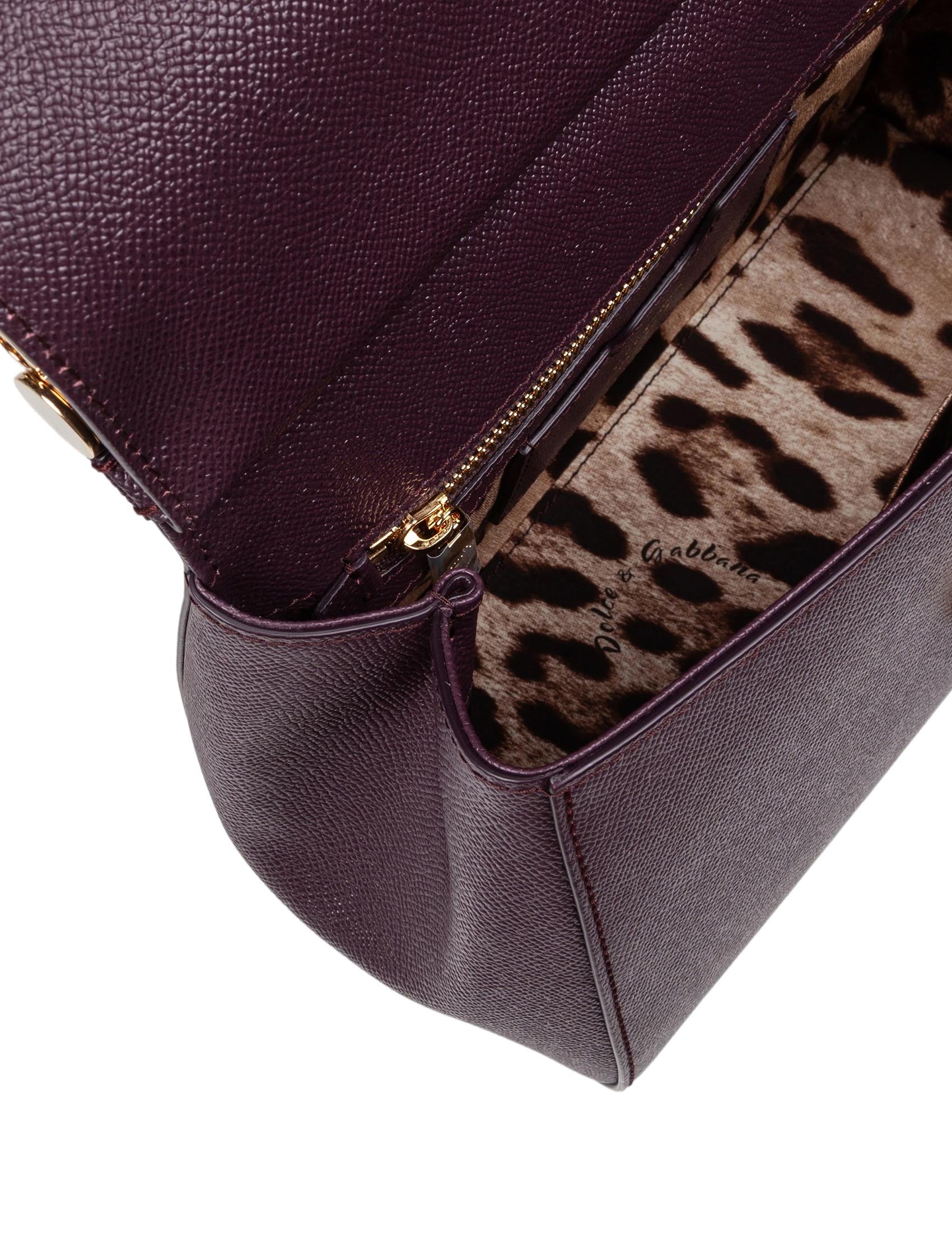 DOLCE & GABBANA Medium Sicily Handbag in Luxurious Dauphine Leather