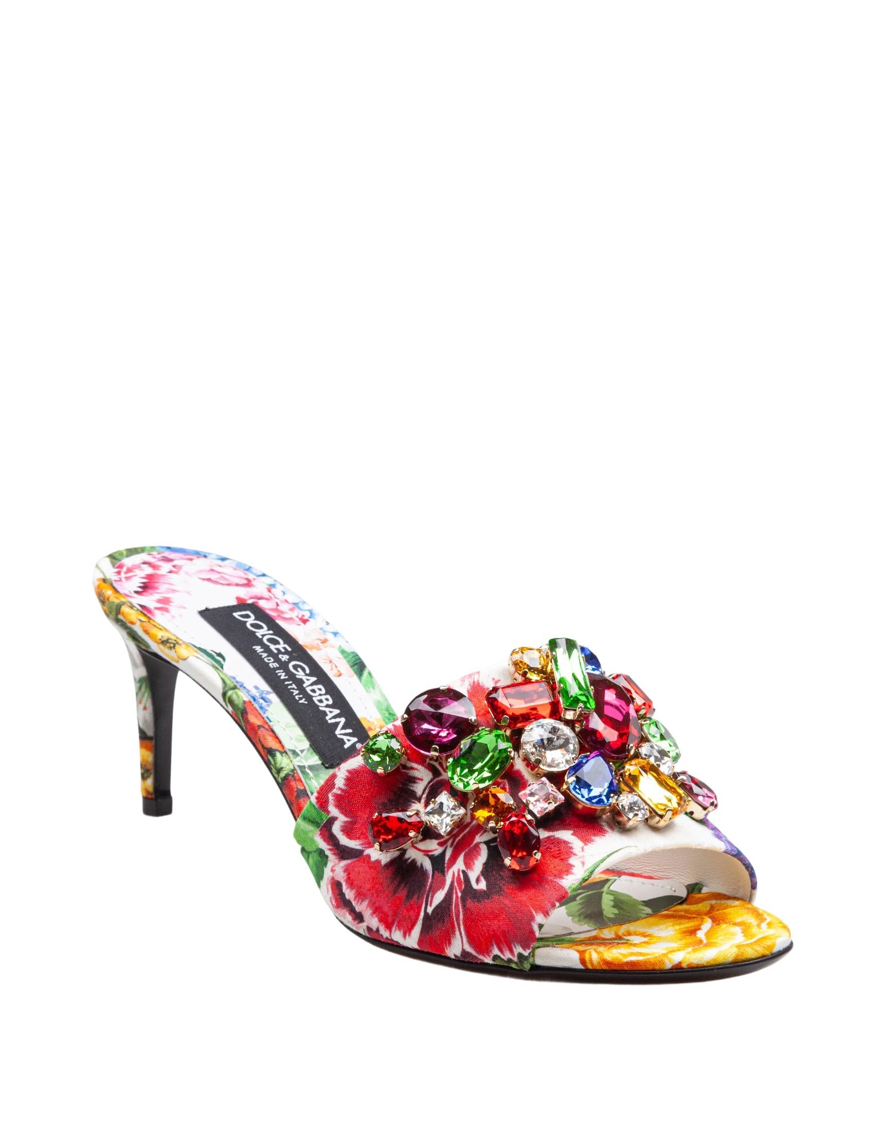 DOLCE & GABBANA Elegant Brocade Flat with Applied Stones