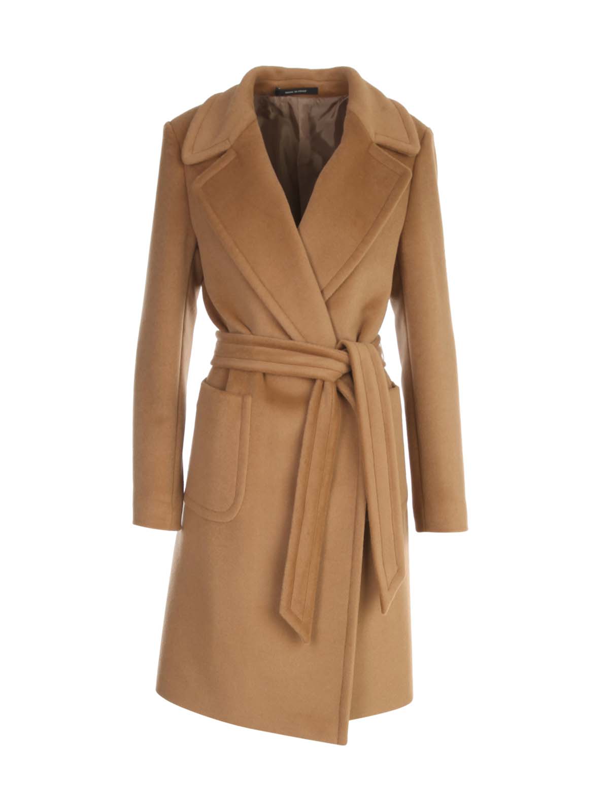 TAGLIATORE Long Jacket with Belt for Women