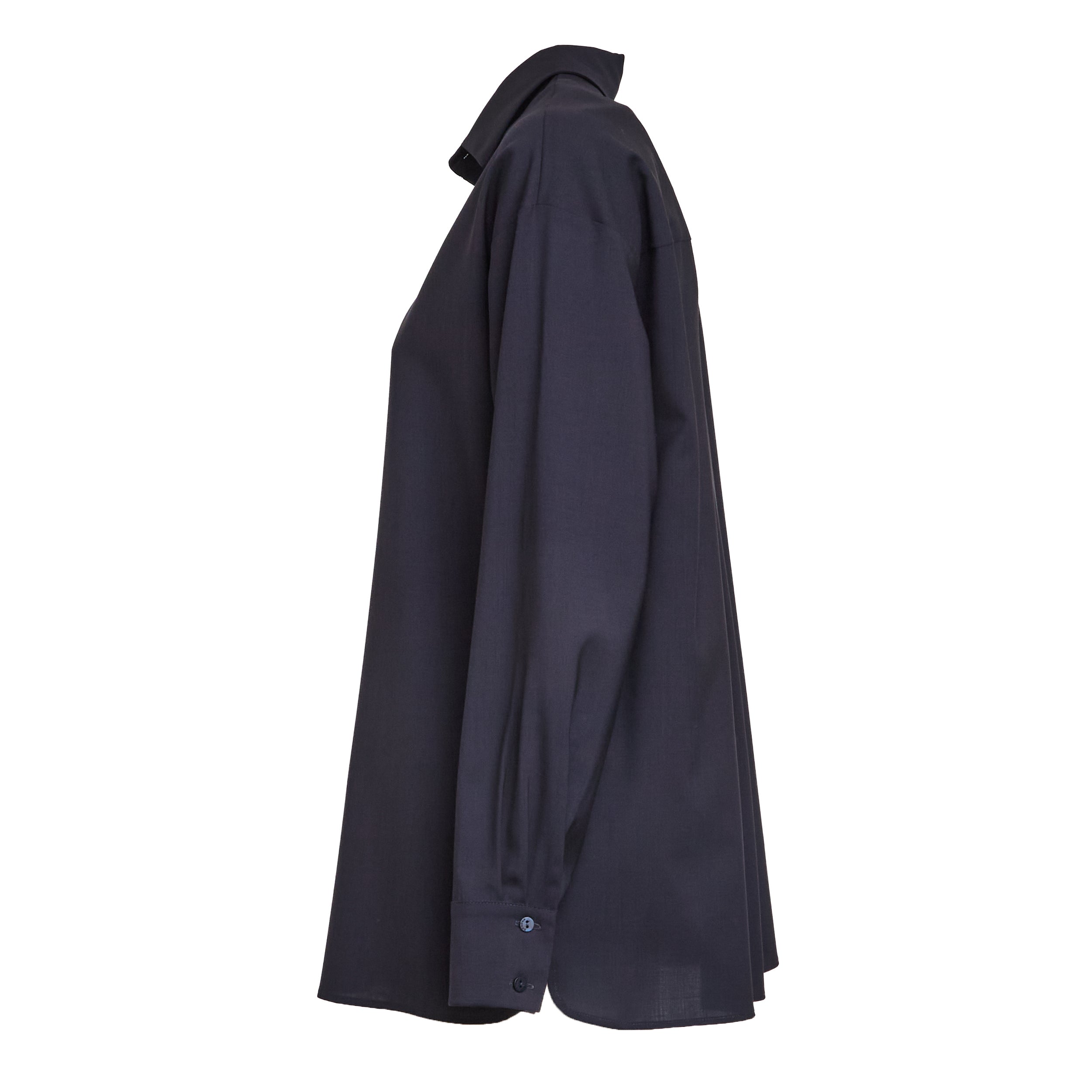 DONDUP Wool Poplin Button-Up Shirt for Women - Regular Fit