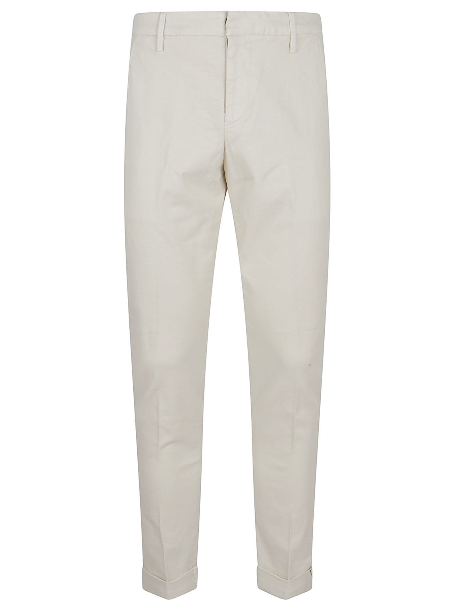 DONDUP Men's Low-Rise Trousers with Hidden Zip Closure