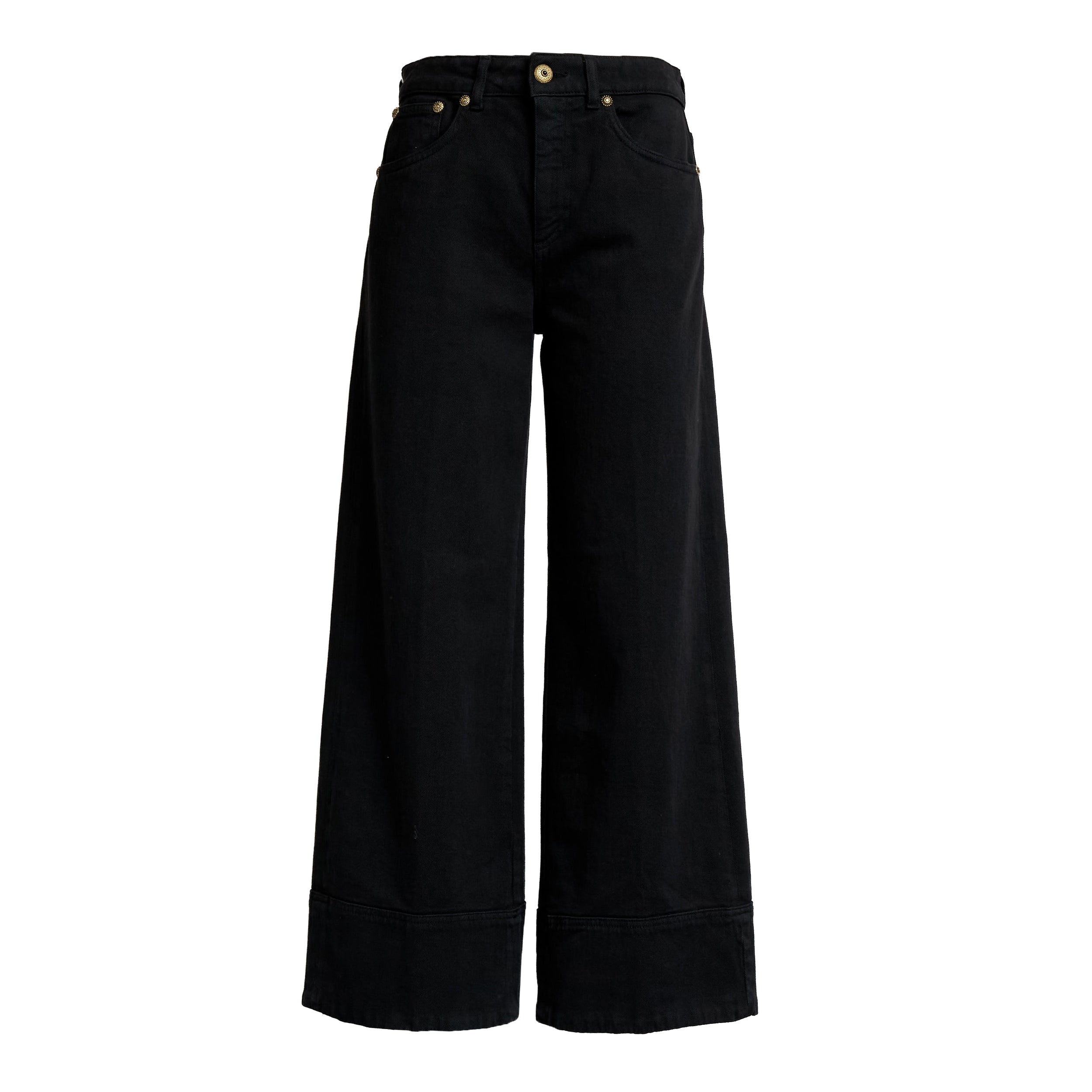 DONDUP Wide Leg High Hem Jeans for Women