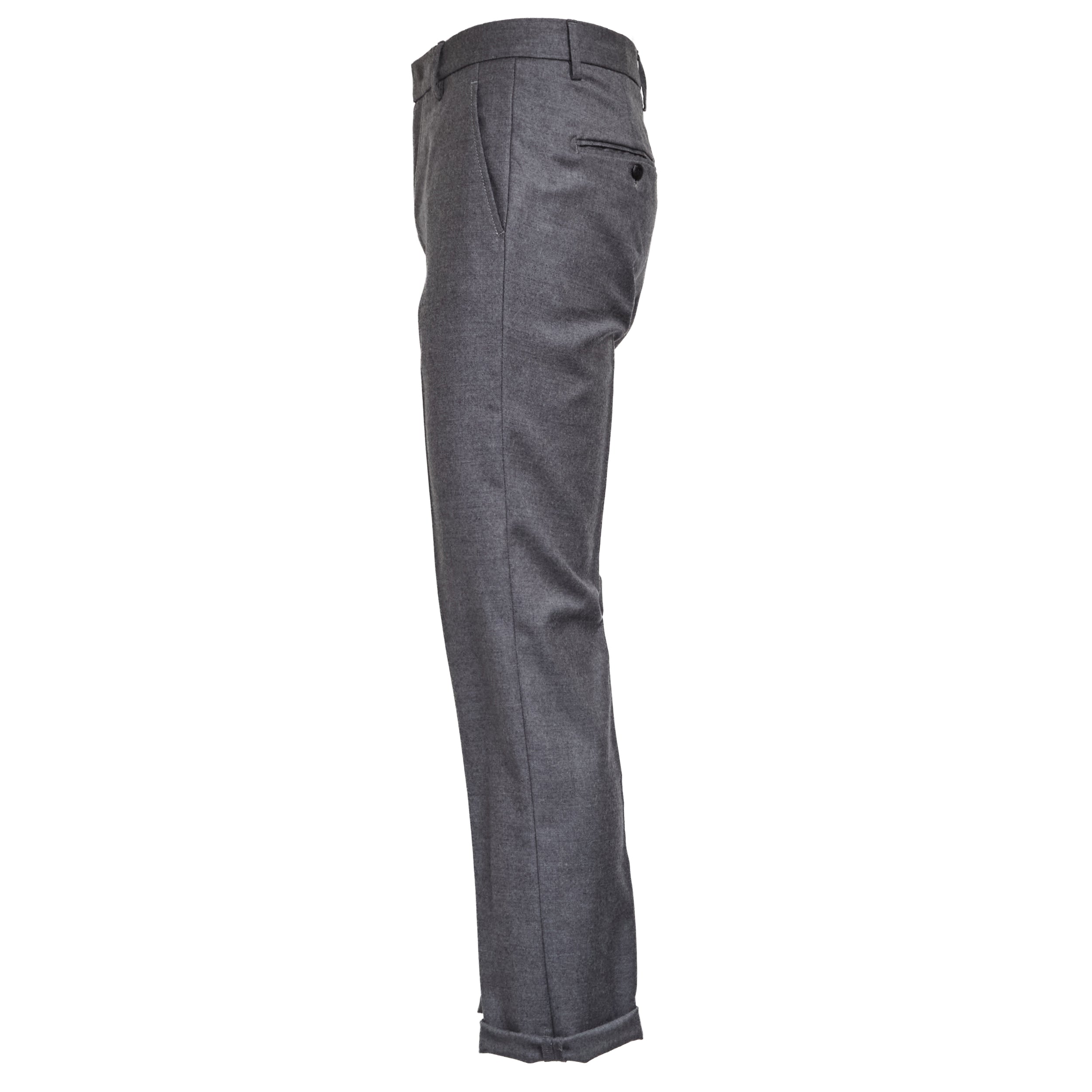 DONDUP Relaxed Fit Wool Trousers for Men