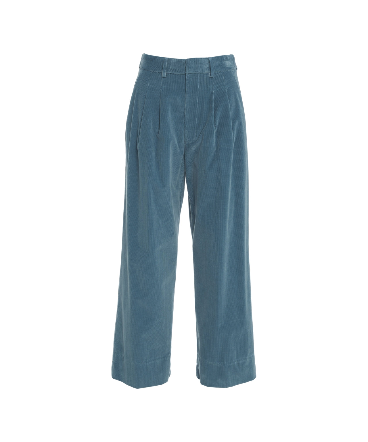 DONDUP High-Waisted Wide-Leg Pleated Trousers