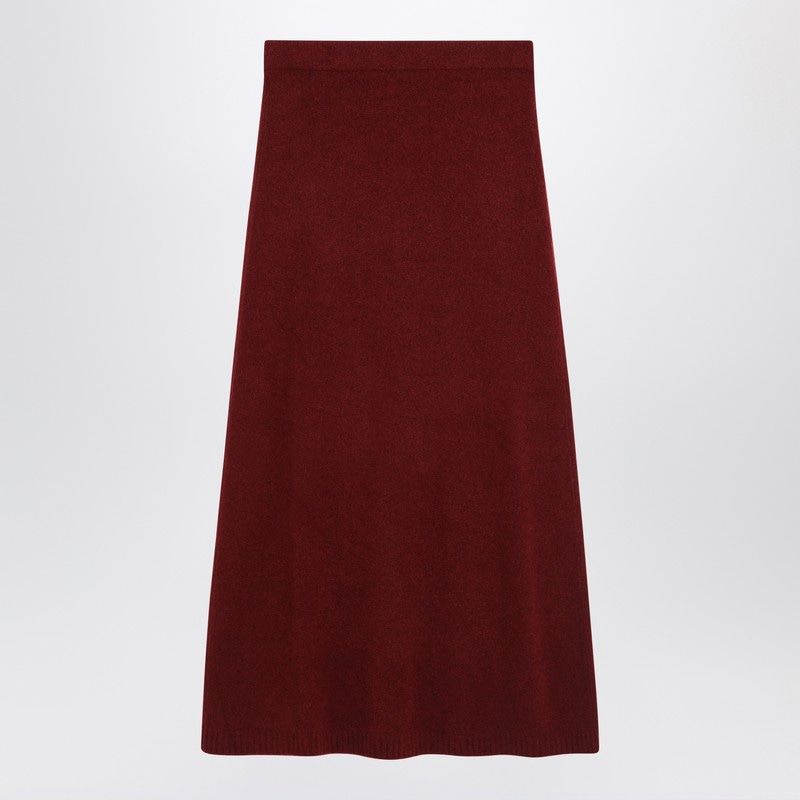 MAX MARA Raspberry Skirt in Stretch Cashmere Knit - Women's Long Skirt