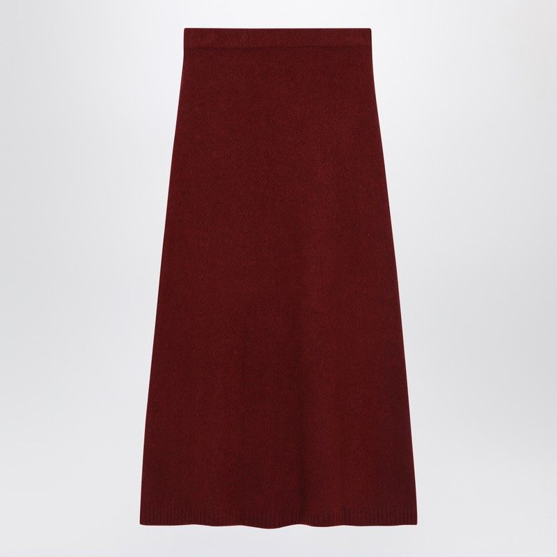 MAX MARA Raspberry Skirt in Stretch Cashmere Knit - Women's Long Skirt