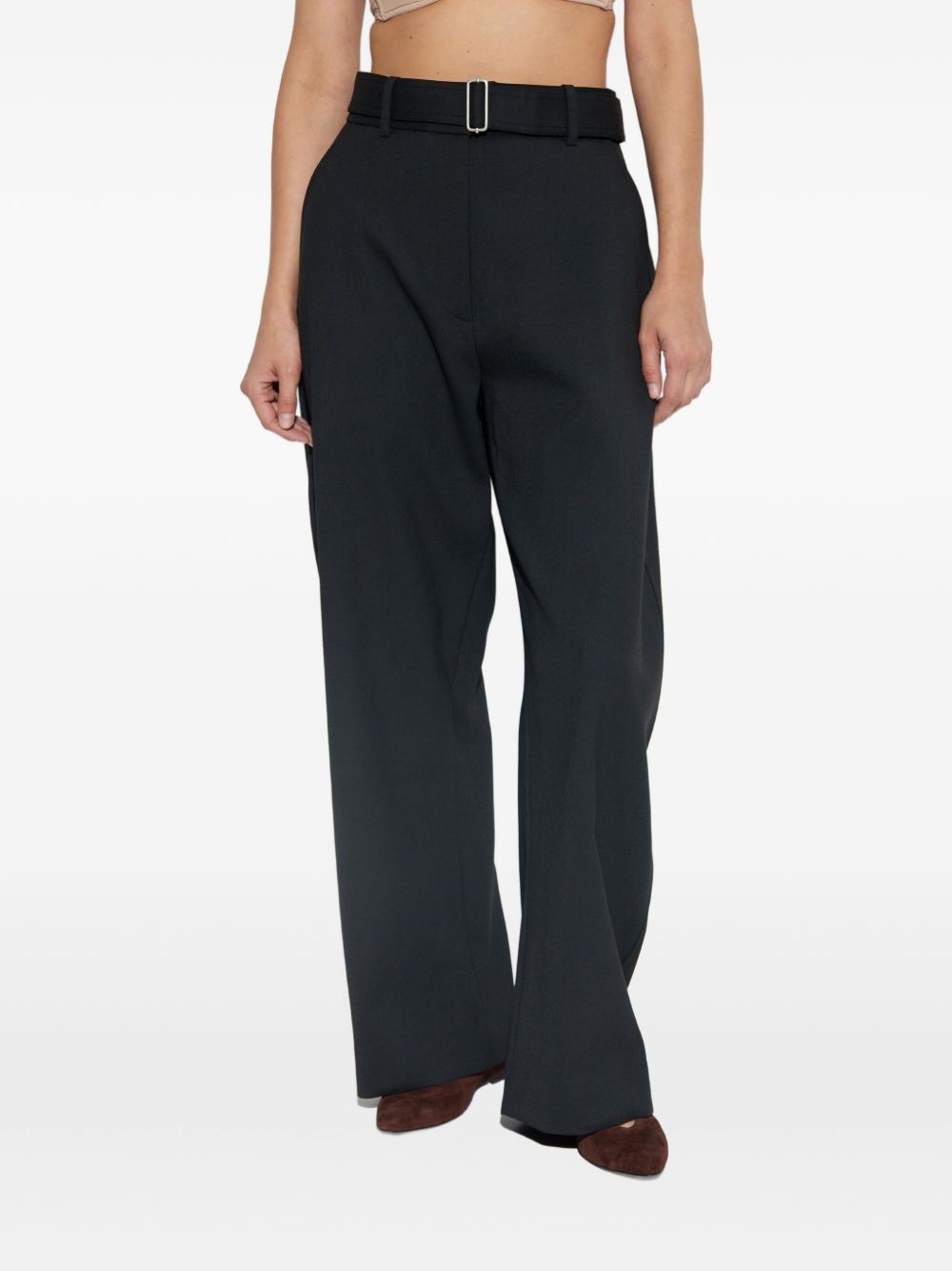 STUDIO NICHOLSON Sculptural Trousers with Rectangular Buckle