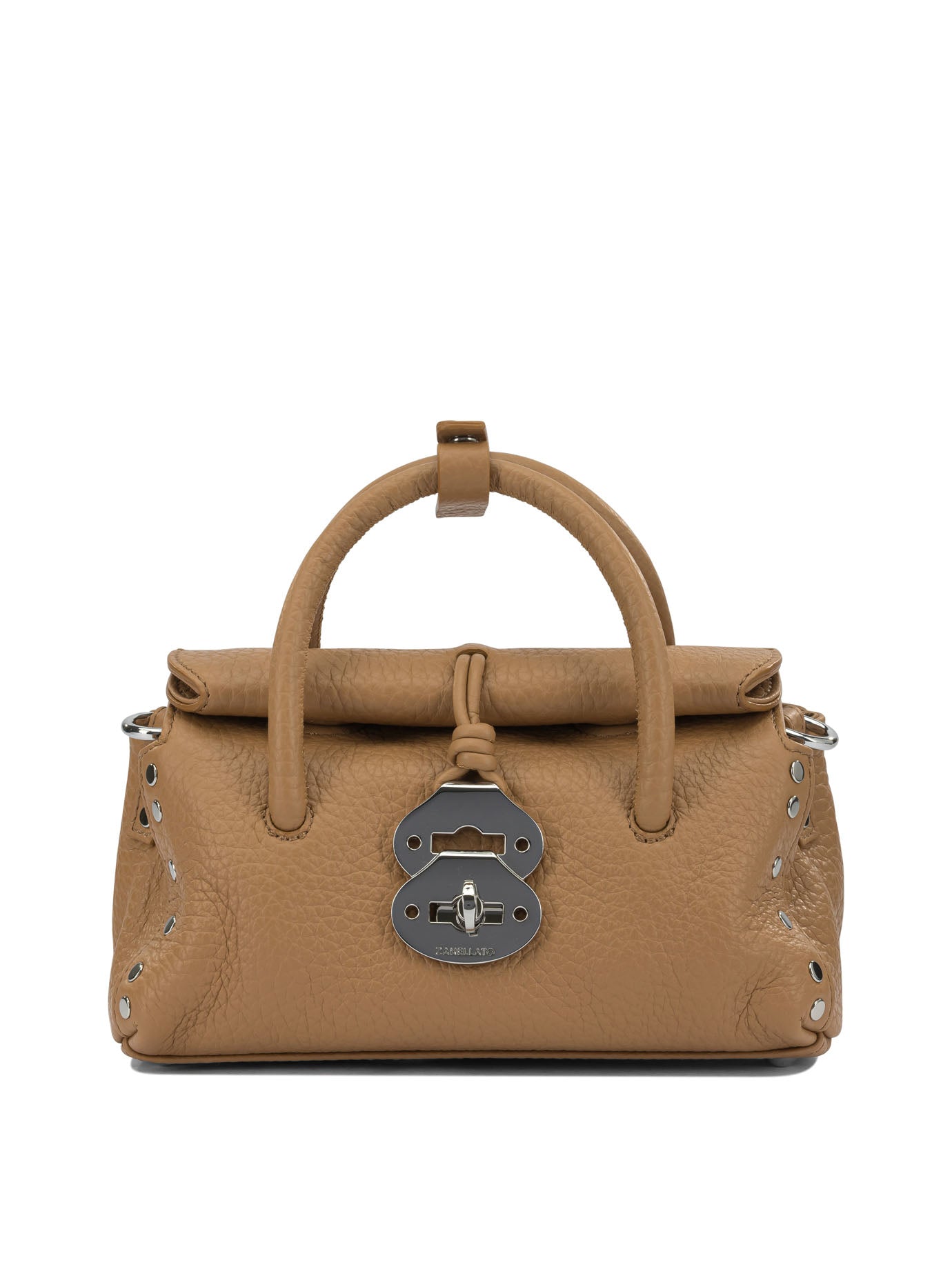 ZANELLATO Compact Leather Handbag with Magnetic Closure