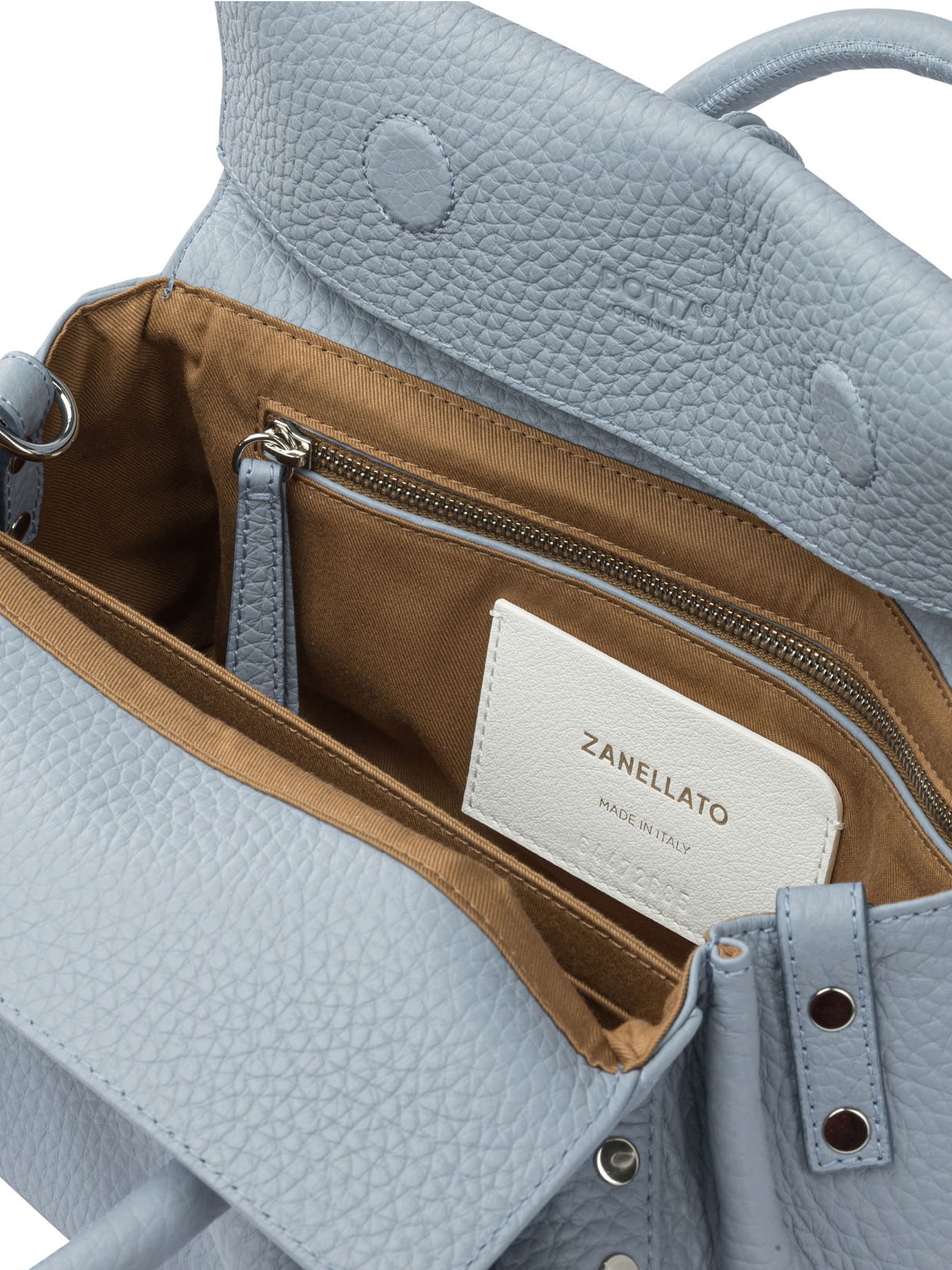 ZANELLATO Compact Mini Handbag with Roll-Top Closure