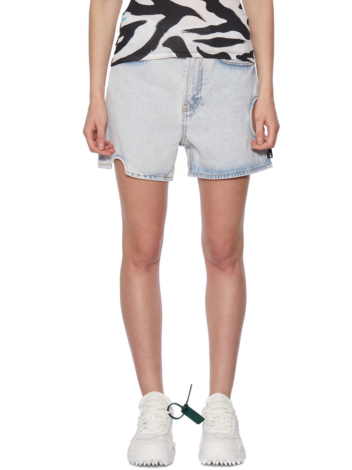 OFF-WHITE High-Waisted Denim Shorts for Men - Size 26