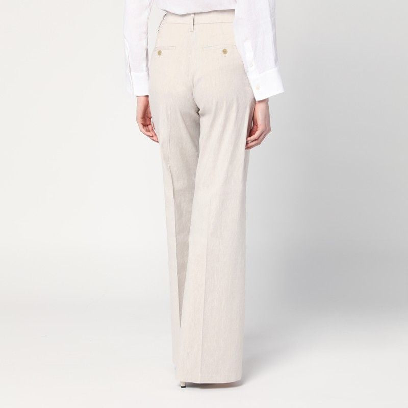 DEPARTMENT FIVE Flared Linen Blend Trousers for Women