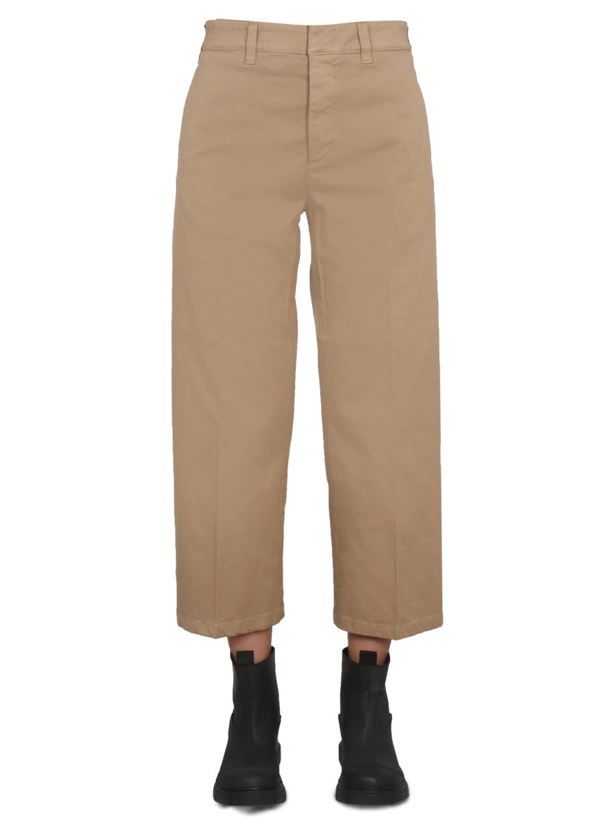 DEPARTMENT FIVE Cotton Pants with Concealed Closure for Women