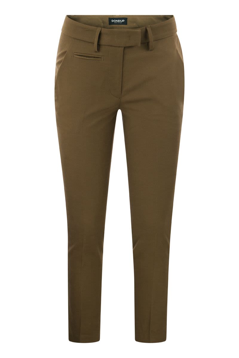 DONDUP Perfect Slim Fit Stretch Trousers - Ankle Length