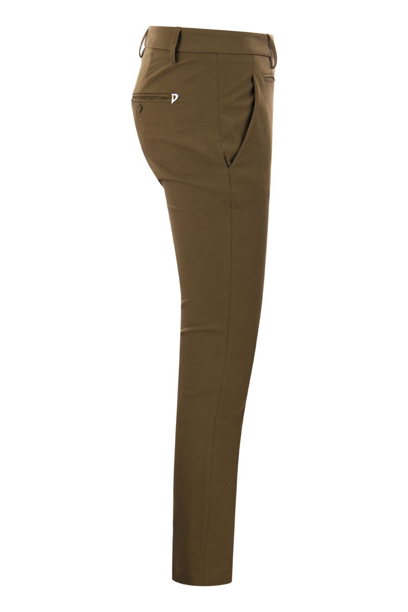 DONDUP Perfect Slim Fit Stretch Trousers - Ankle Length