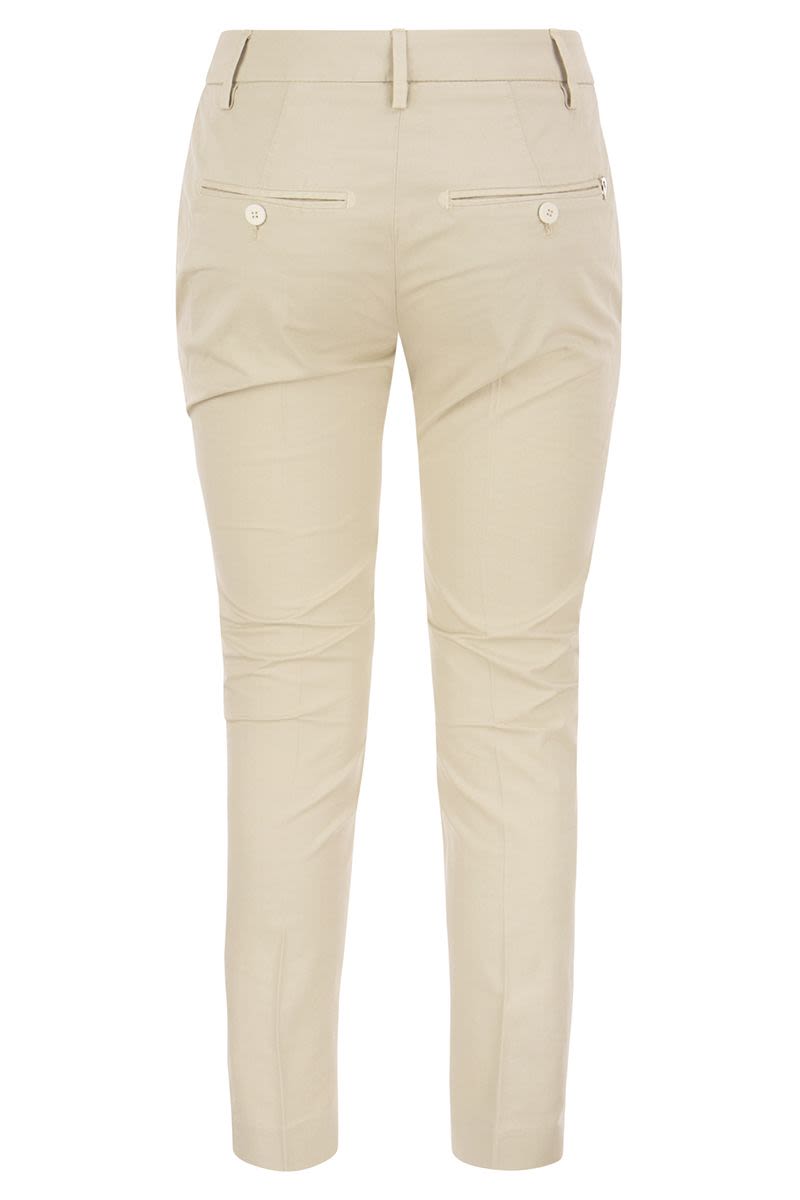 DONDUP Slim-Fit Cotton Gabardine Ankle-Length Trousers