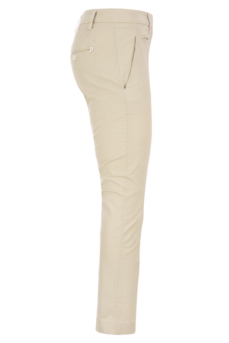 DONDUP Slim-Fit Cotton Gabardine Ankle-Length Trousers