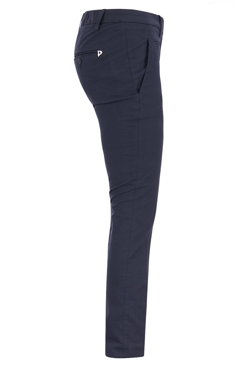 DONDUP Perfect Slim-Fit Cotton Gabardine Trousers - Women's Ankle-Length Pants