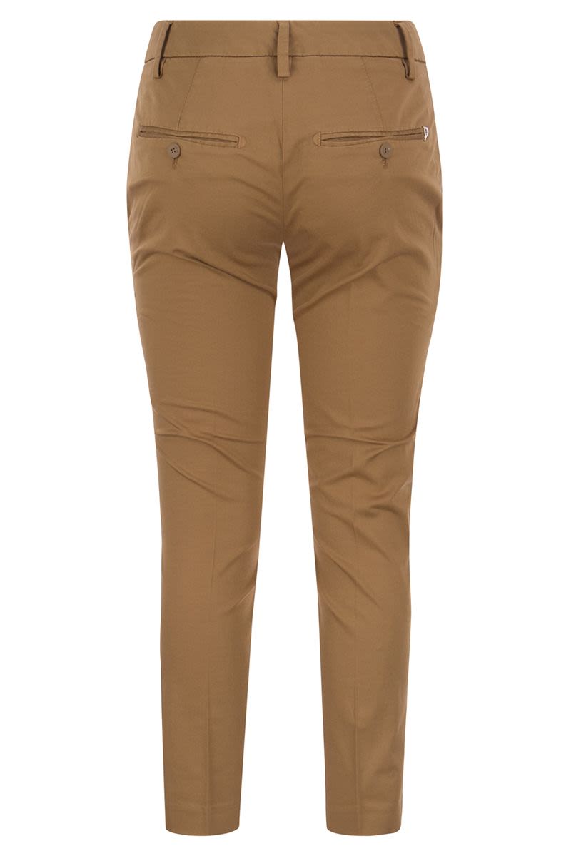 DONDUP Perfect Slim-Fit Cotton Gabardine Trousers