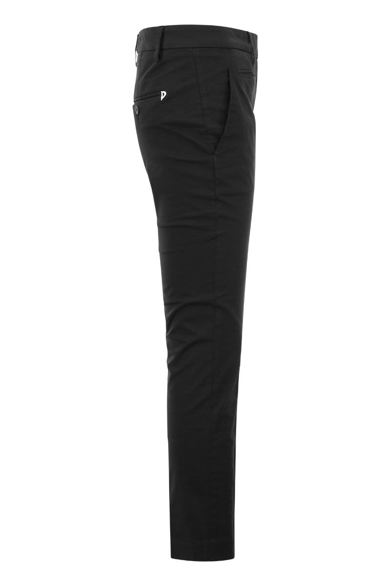 DONDUP Perfect Slim-Fit Cotton Gabardine Trousers - Ankle Length