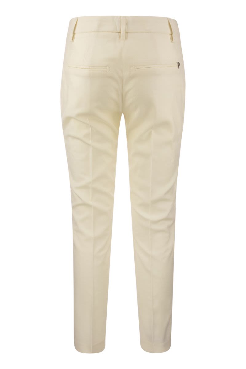 DONDUP Wool Slim-Fit Trousers - Ankle-Length