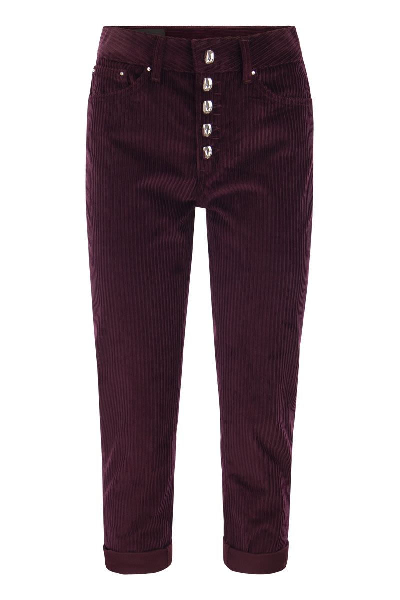 DONDUP Loose-Fitting Velvet Trousers for Women