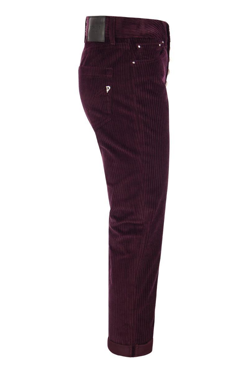 DONDUP Loose-Fitting Velvet Trousers for Women