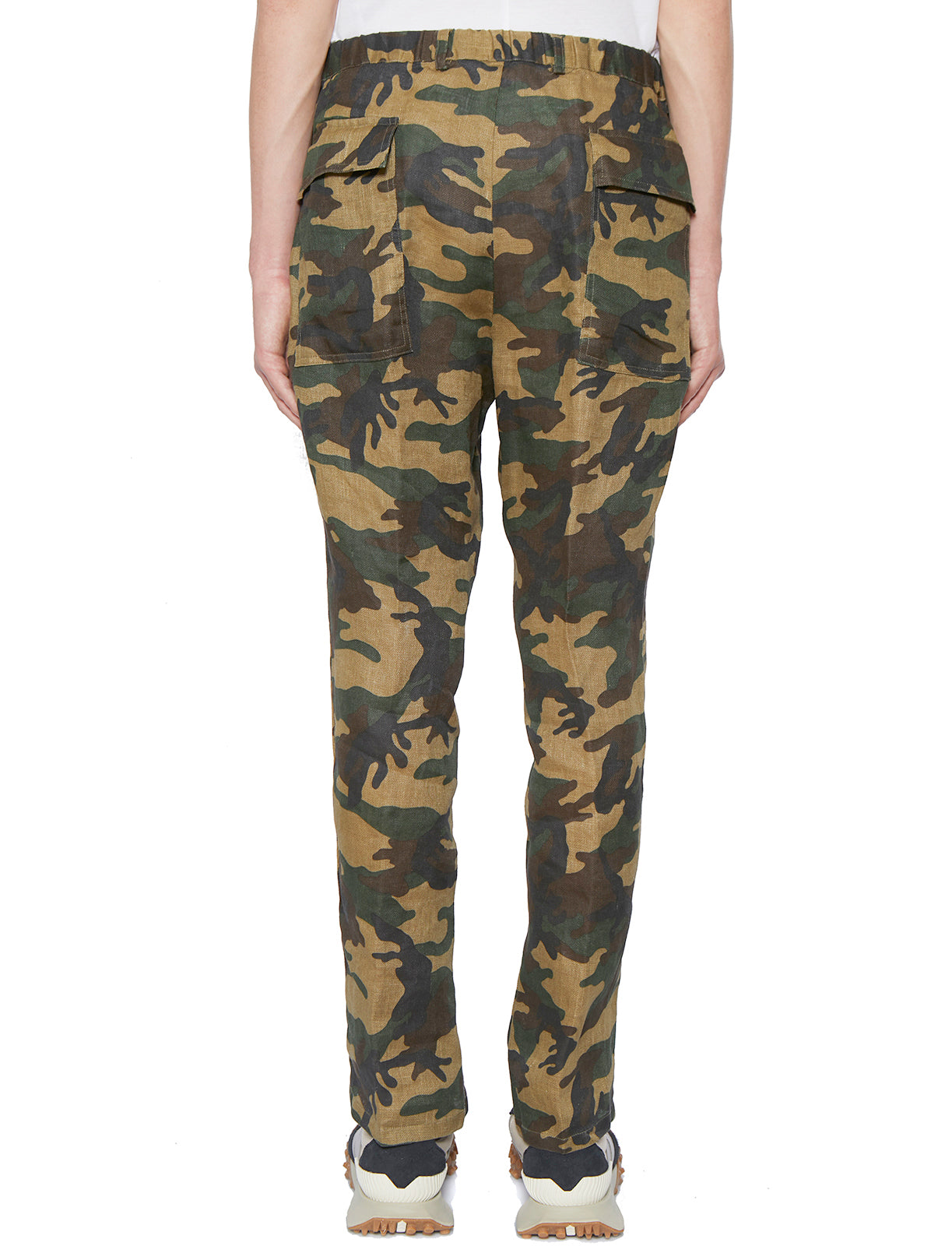 DANIELE ALESSANDRINI Linen Camouflage Pants - Size 48