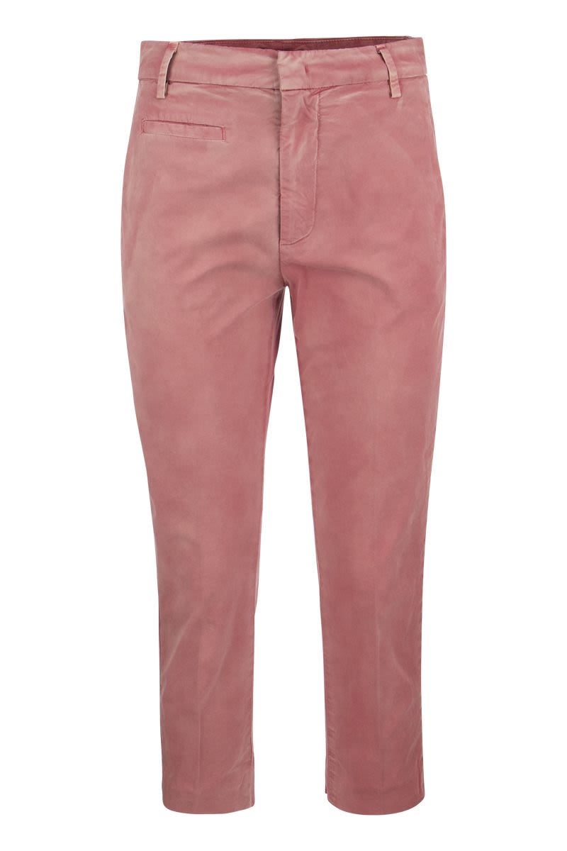 DONDUP Mid-Rise Carrot Fit Chino Trousers for Women