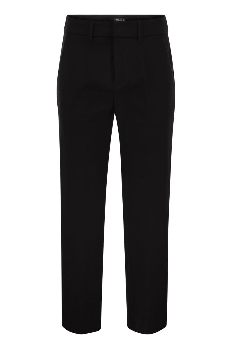 DONDUP Loose Cropped Low-Waisted T-Shirt Trousers